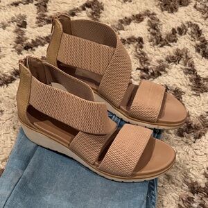 MIA Tan Wedge Sandals